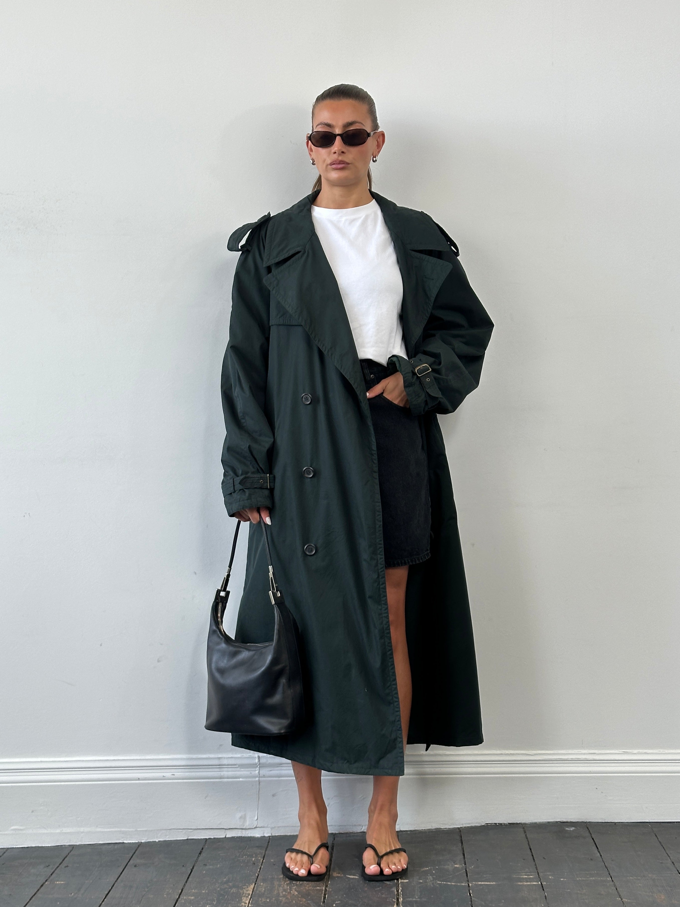 Hugo Boss Double Breasted Belted Trench Coat - XXL - SYLK