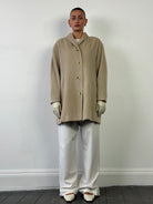 Max Mara Brushed Wool Cashmere Single Breasted Coat - M/L - SYLK