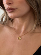 Christian Dior 16” Gold Plated Logo Pendant Necklace - SYLK