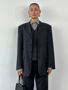 Yves Saint Laurent Brushed Wool Pinstripe Three Piece Suit - 40R/W30 - SYLK