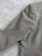 Burberry 1980s Pure Wool Single Breasted Check Blazer - 44R/XL - SYLK