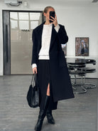 Burberry 1990s Herringbone Wool Double Breasted Coat - M/L - SYLK