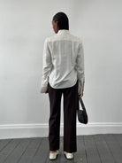 Max Mara High Waisted Wool Straight Leg Trousers - W26 - SYLK