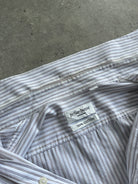 Yves Saint Laurent 00s Stripe Pure Cotton Logo Shirt - XL - SYLK