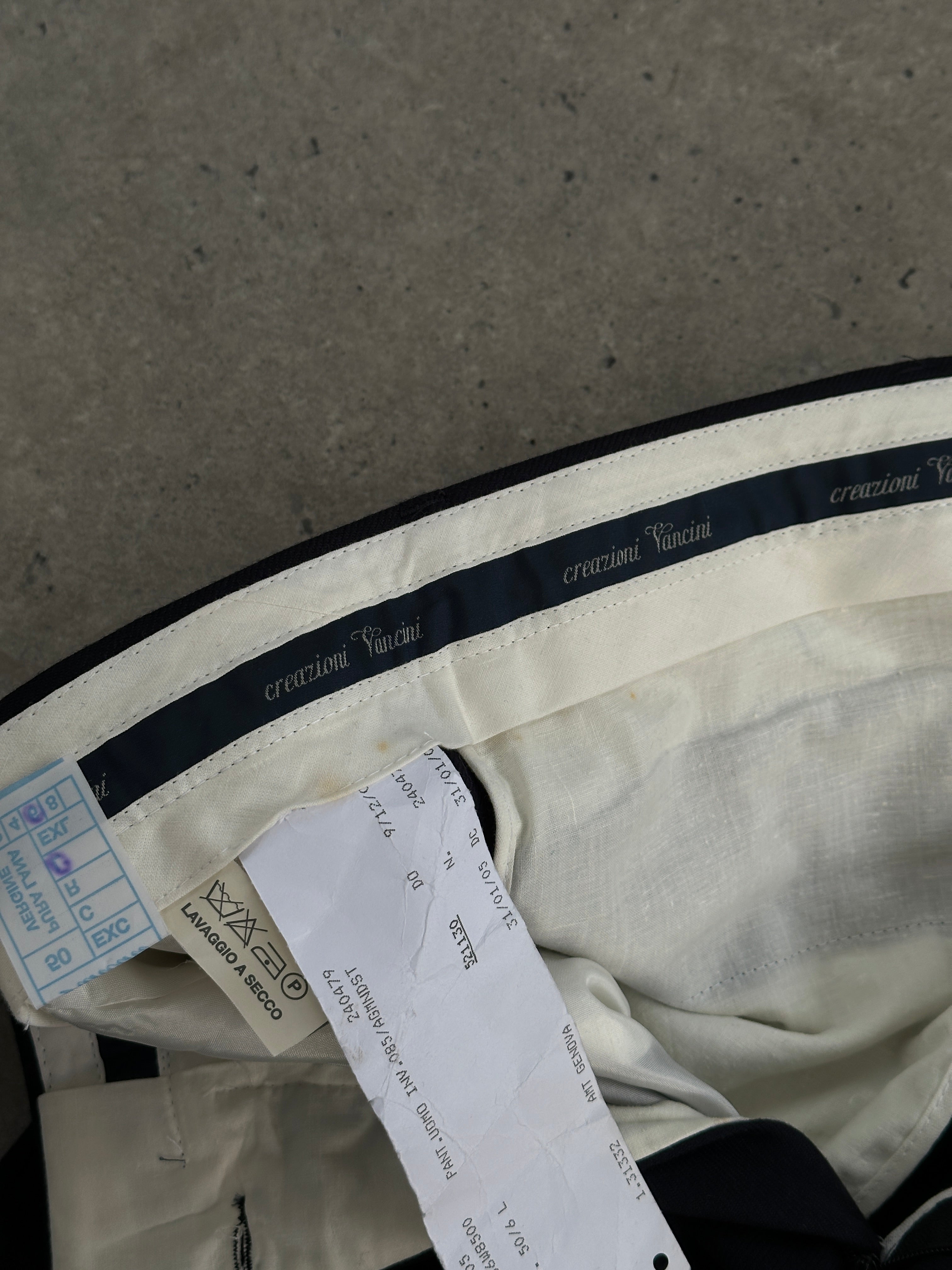 Italian Vintage 00s Pure Brushed Wool Tailored Trousers - W32 - SYLK