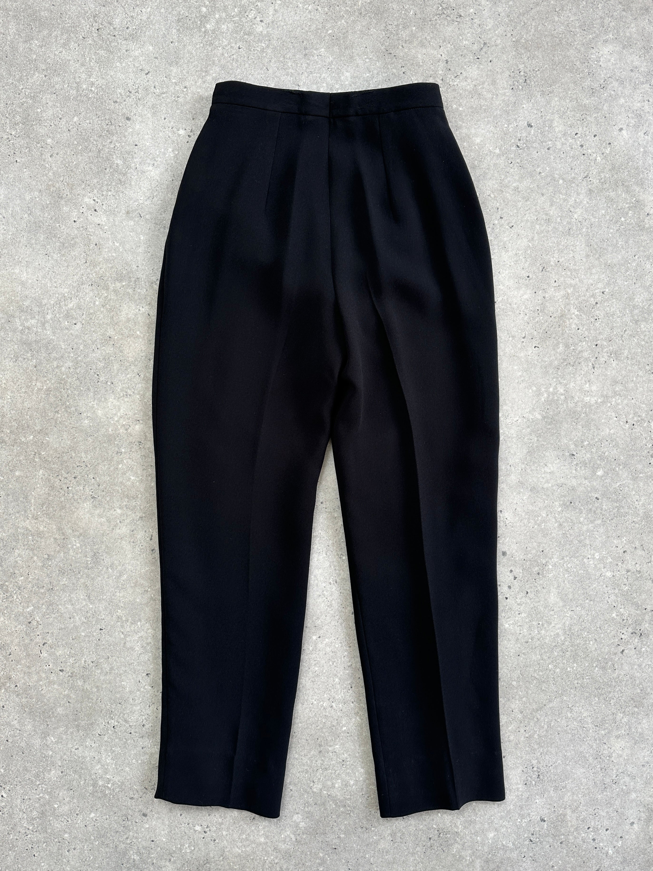 Italian Vintage Straight Leg High Waisted Trousers - W24 - SYLK