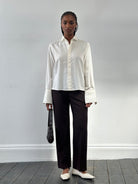 Max Mara High Waisted Wool Straight Leg Trousers - W26 - SYLK