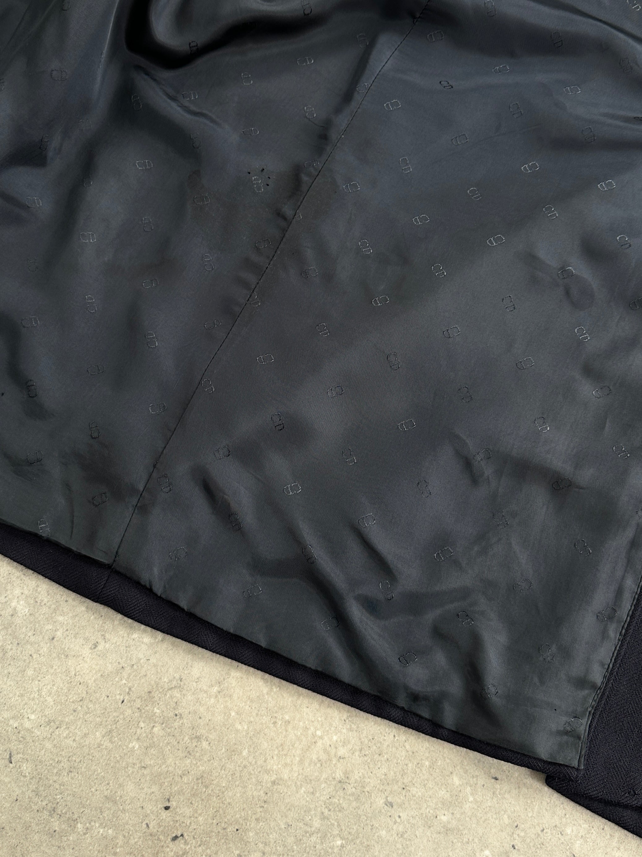 Christian Dior 1990s Pure Wool Concealed Placket Coat - XL - SYLK