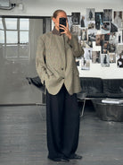 Burberry 1980s Pure Wool Single Breasted Check Blazer - 44R/XL - SYLK