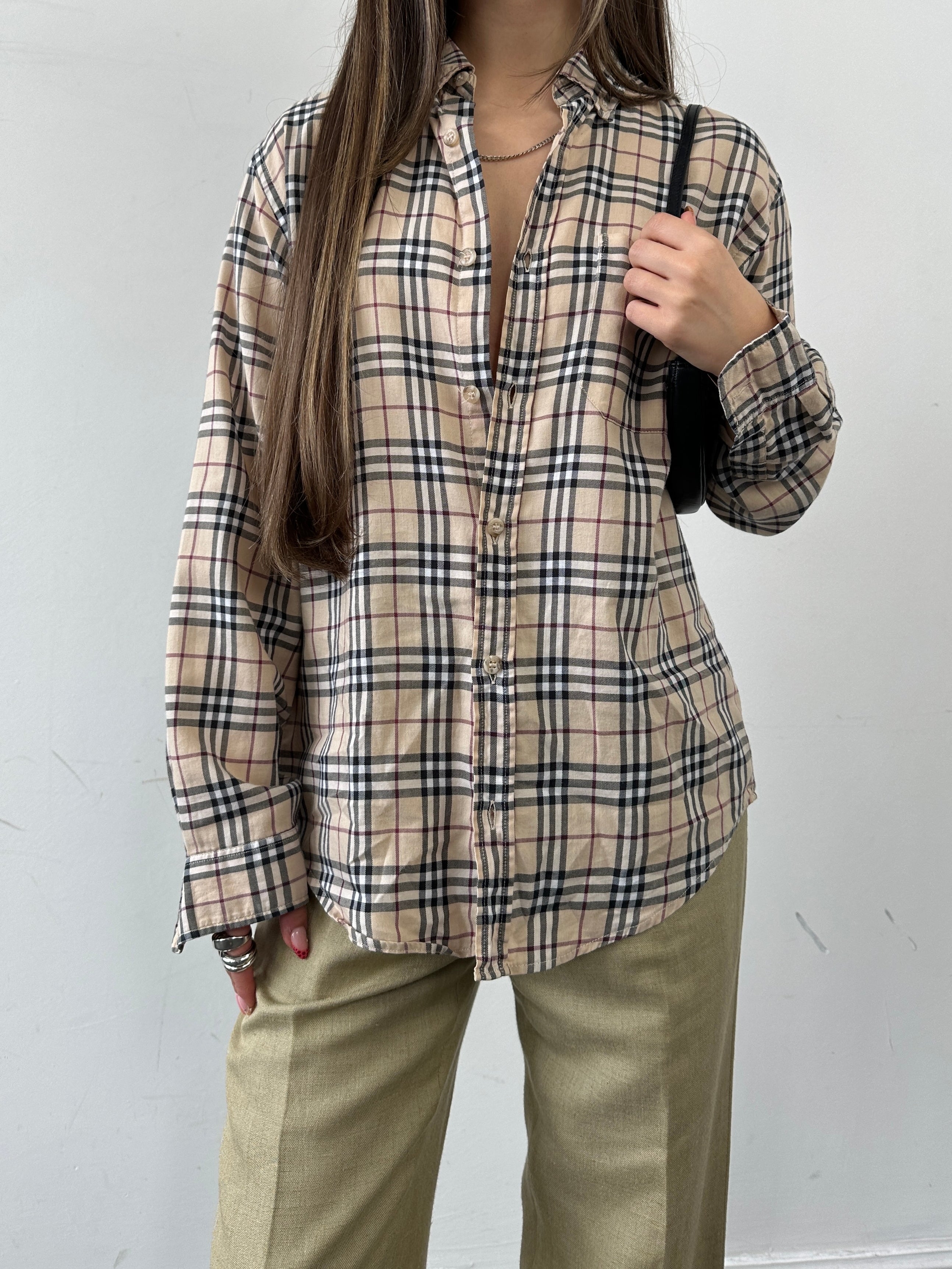 Burberry Nova Check Cotton Shirt - XS/S - SYLK