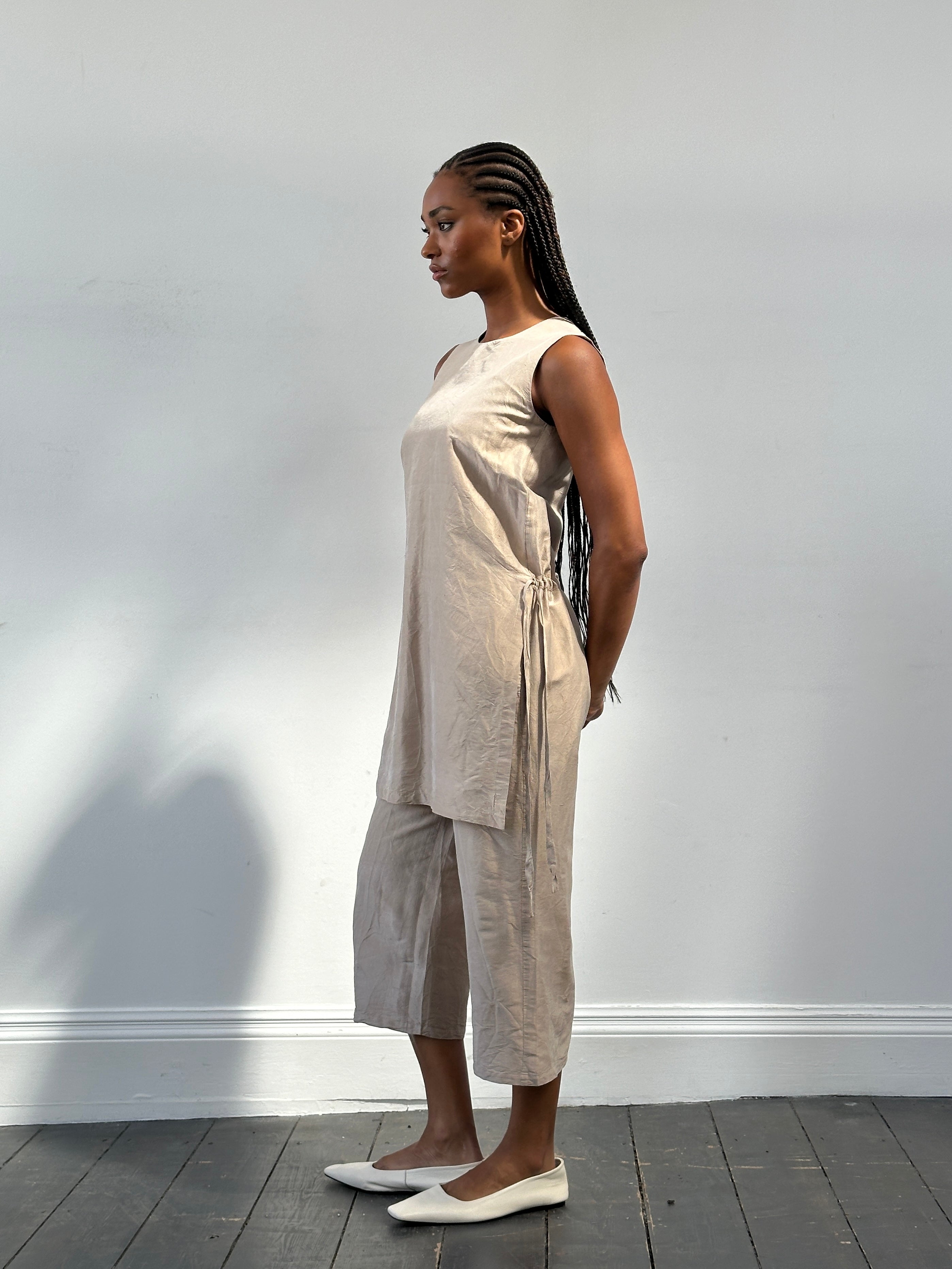 Max Mara ‘S Silk Layered Wide Leg Jumpsuit - S/M - SYLK