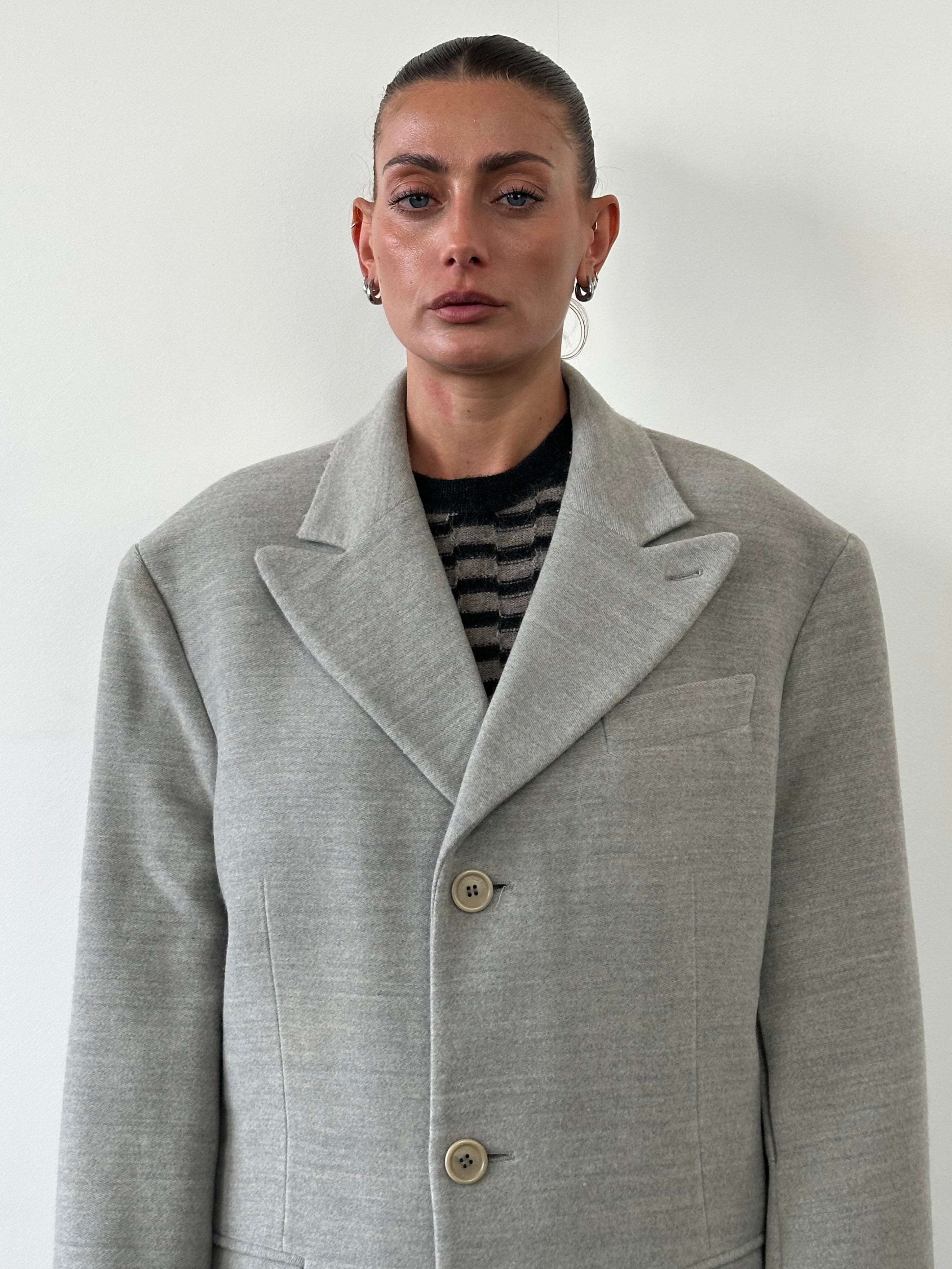 Gianfranco Ferre Wool Single Breasted Coat - L - SYLK