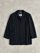 Max Mara Minimal Concealed Placket Jacket - M - SYLK