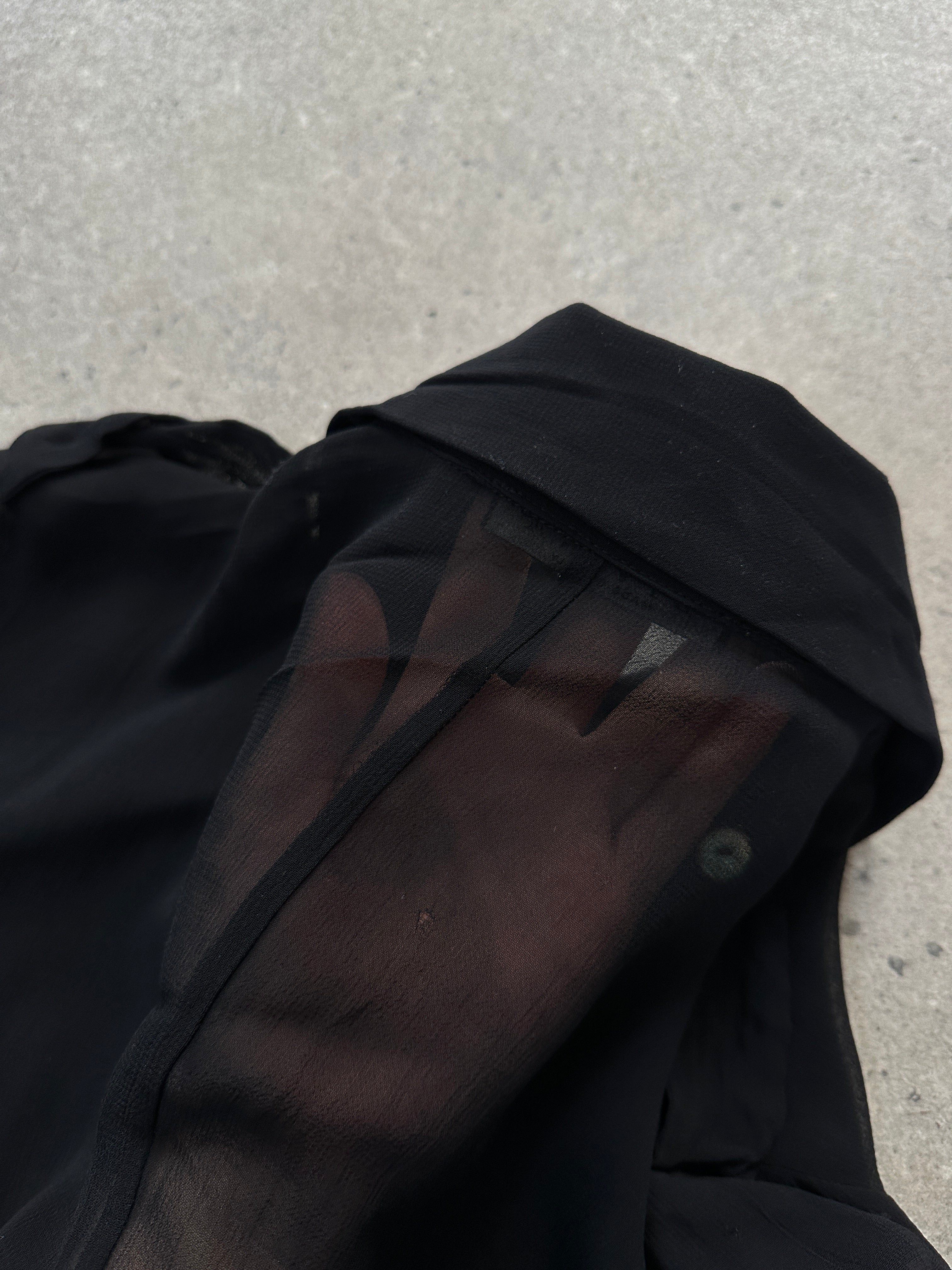 Italian Vintage Sheer Short Sleeve Shirt - S/M - SYLK