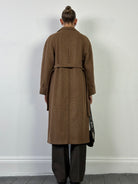 Marella Circa 90s Brushed Wool Single Breasted Belted Coat - M - SYLK