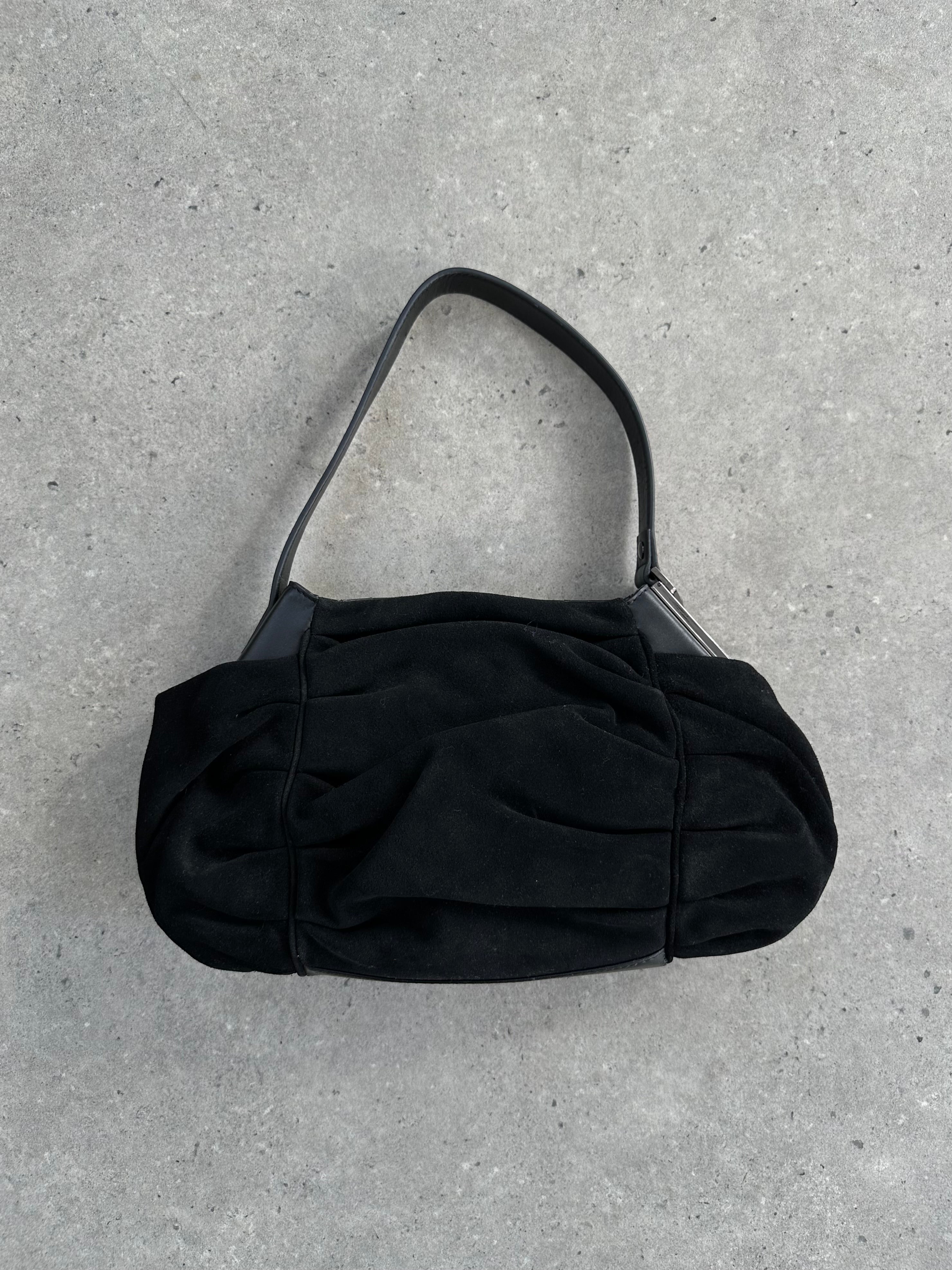 Armani Jeans Suede Ruched Shoulder Bag - SYLK