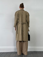 Vintage Nova Check Belted Trench Coat - M - SYLK