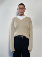 Armani Jeans Pure Cotton V Neck Jumper - L - SYLK