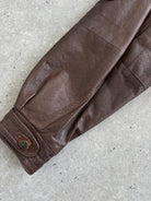 Vintage 1980s Leather Bomber Jacket - L/XL - SYLK