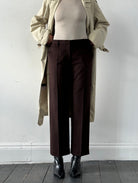 Max Mara Pure Brushed Wool Straight Leg Trousers - W31 - SYLK