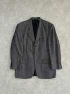 Valentino Pure Cashmere Herringbone Single Breasted Blazer - 40R/XL - SYLK