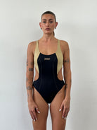 Versace Intensive 90s High Cut Logo One Piece Swimsuit - S - SYLK