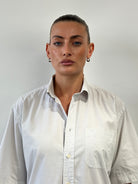 Yves Saint Laurent Cotton Check Short Sleeve Logo Shirt - L - SYLK