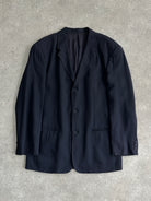 Emporio Armani Relaxed Cotton Single Breasted Blazer - 38R/L - SYLK