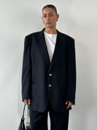Yves Saint Laurent Brushed Wool Cashmere Bespoke Button Blazer - XL - SYLK