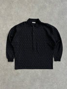 Gianni Versace 80-90s Pure Wool Print Polo Jumper - XL - SYLK
