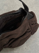 Armani Jeans Suede Ruched Shoulder Bag - SYLK