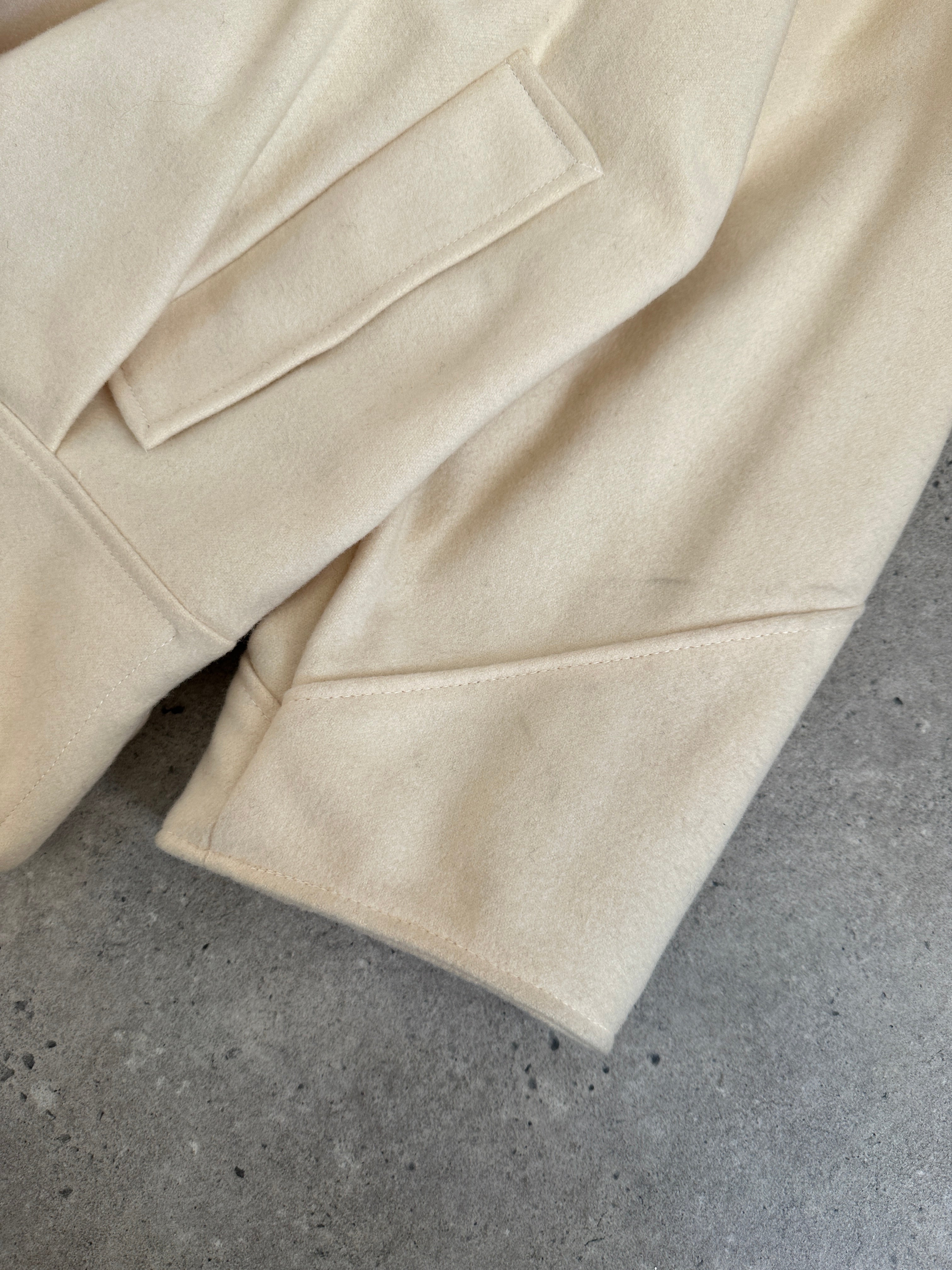 Vintage Asymmetric Wool Funnel Neck Bomber Jacket - M/L - SYLK