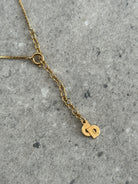 Christian Dior 1990s 16” Gold Plated CD Logo Pendant Necklace - SYLK