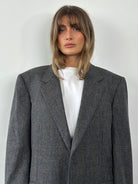 Burberry Brushed Wool Cashmere Check Single Breasted Blazer - XL/XXL - SYLK