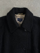Trussardi Fuzzy Virgin Wool Mohair Single Breasted Coat - M - SYLK