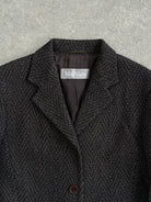 Max Mara Pure Wool Woven Fitted Blazer - S - SYLK