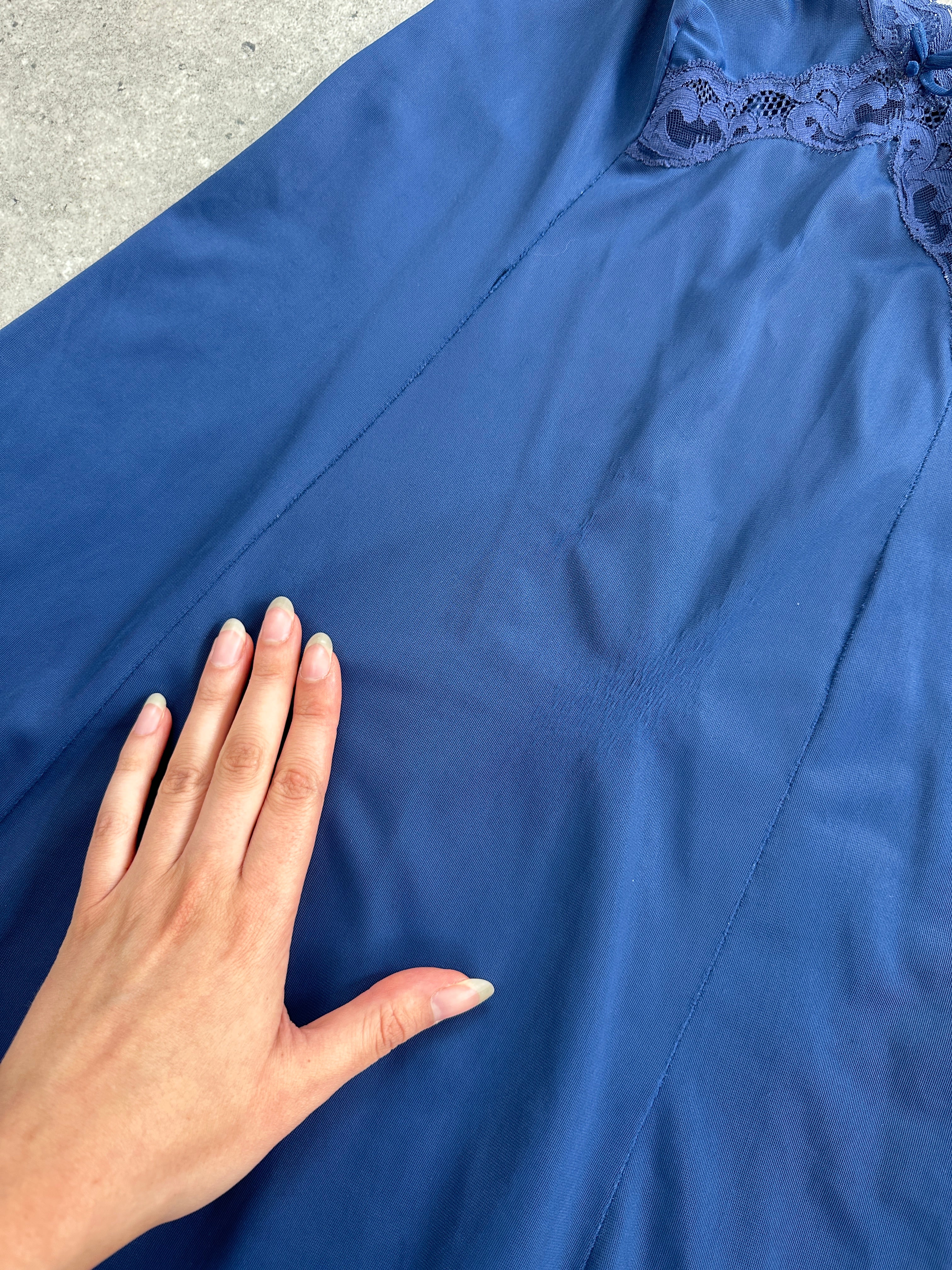 Vintage 1980s Lace Sheer Mini Slip Dress - S - SYLK