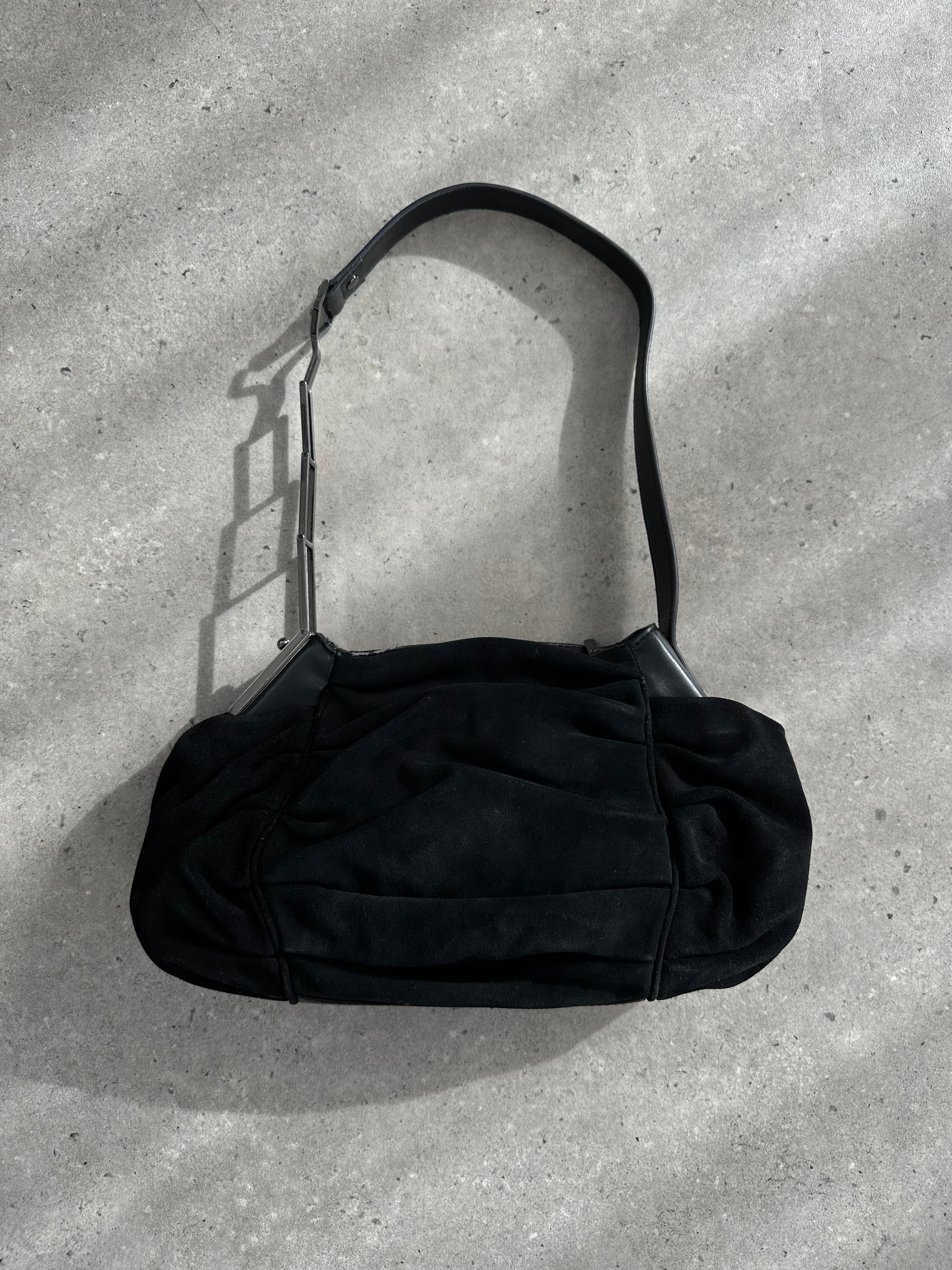 Armani Jeans Suede Ruched Shoulder Bag - SYLK