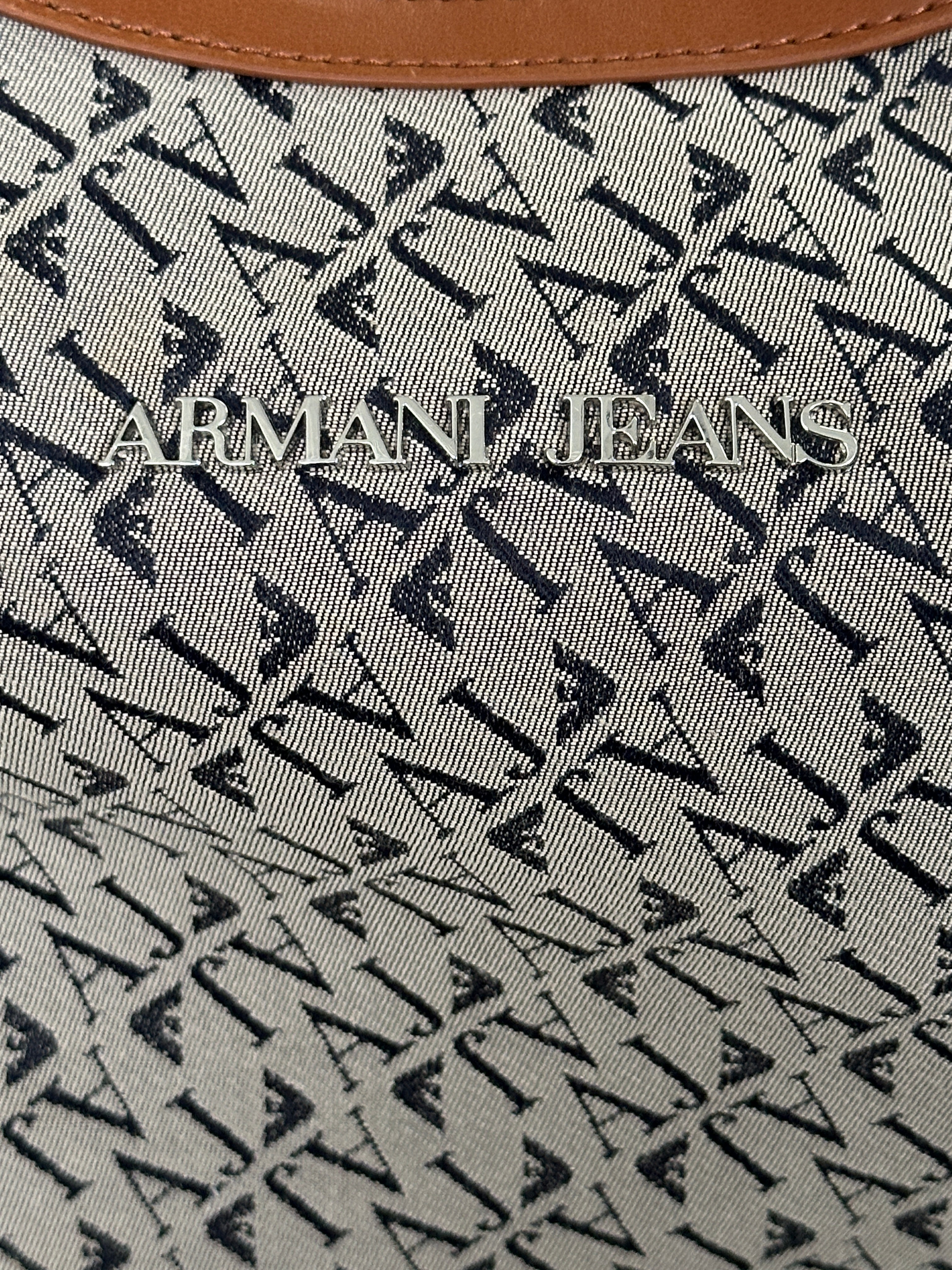 Armani Jeans Monogram Crescent Shoulder Bag - SYLK