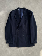 Italian Vintage Pure Wool Double Breasted Blazer - M - SYLK