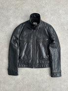 Conbipel High Neck Leather Jacket - M - SYLK