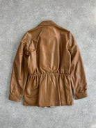 Italian Vintage 1980s Reversible Leather Cinched Jacket - XL - SYLK