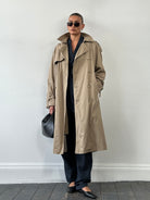 Yves Saint Laurent 80s Pure Cotton Double Breasted Belted Trench Coat - XL - SYLK