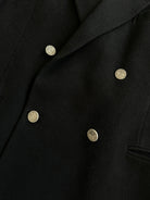 Italian Vintage Brushed Wool Cashmere Double Breasted Blazer - 44R/XL - SYLK