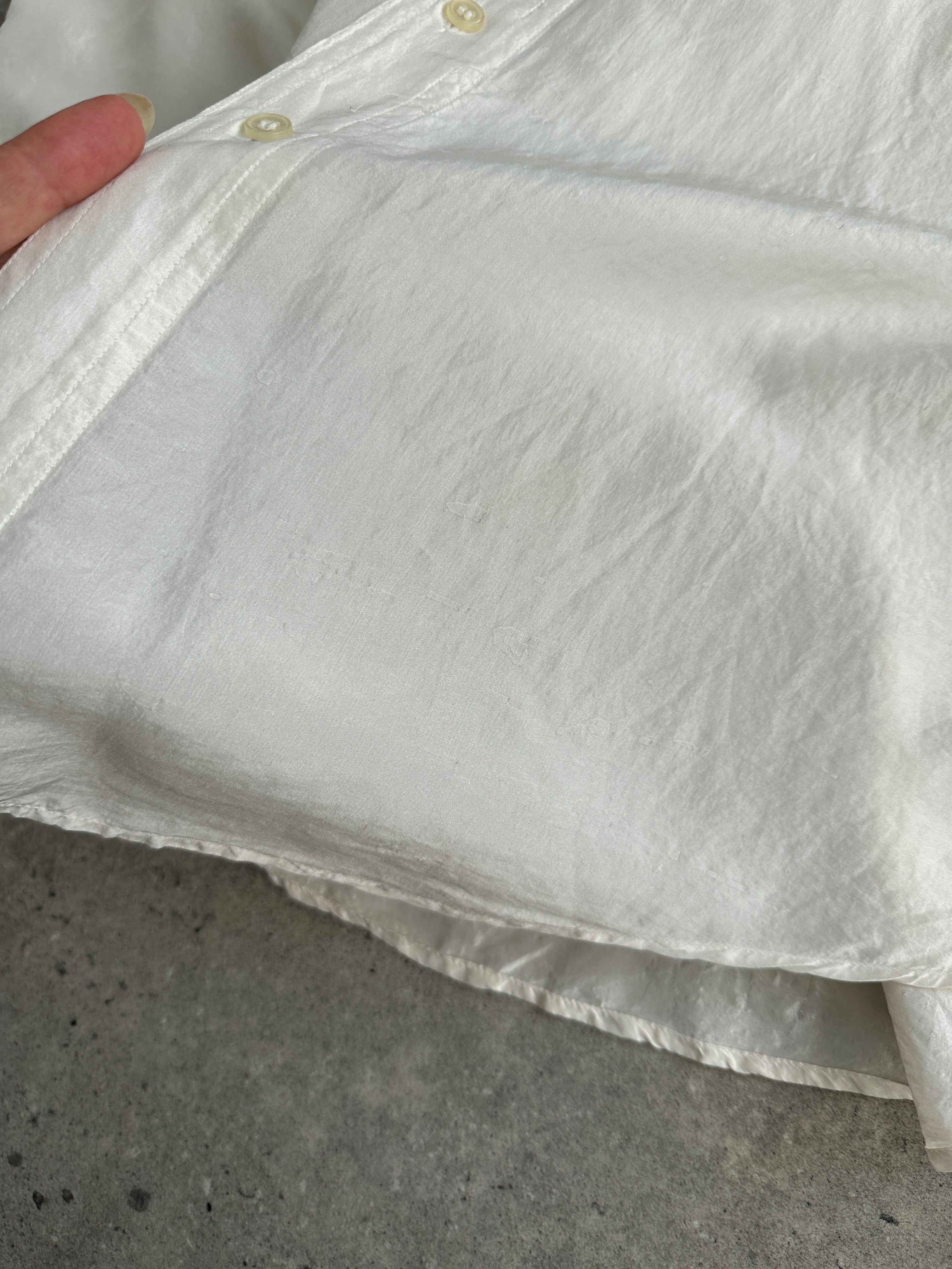 Vintage Pure Silk Short Sleeve Shirt - XL - SYLK