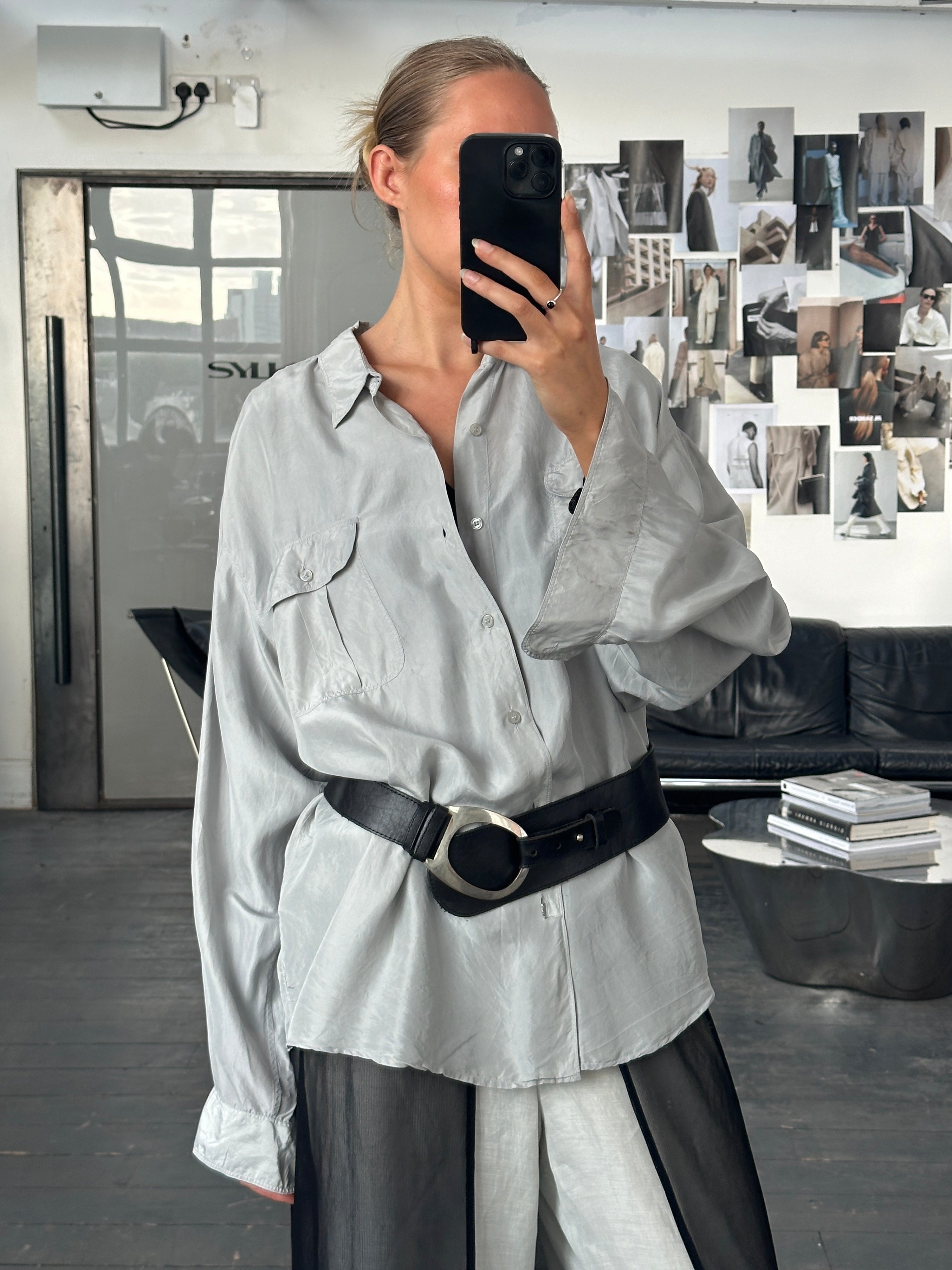 Vintage 1990s Relaxed Pure Silk Shirt - XL - SYLK