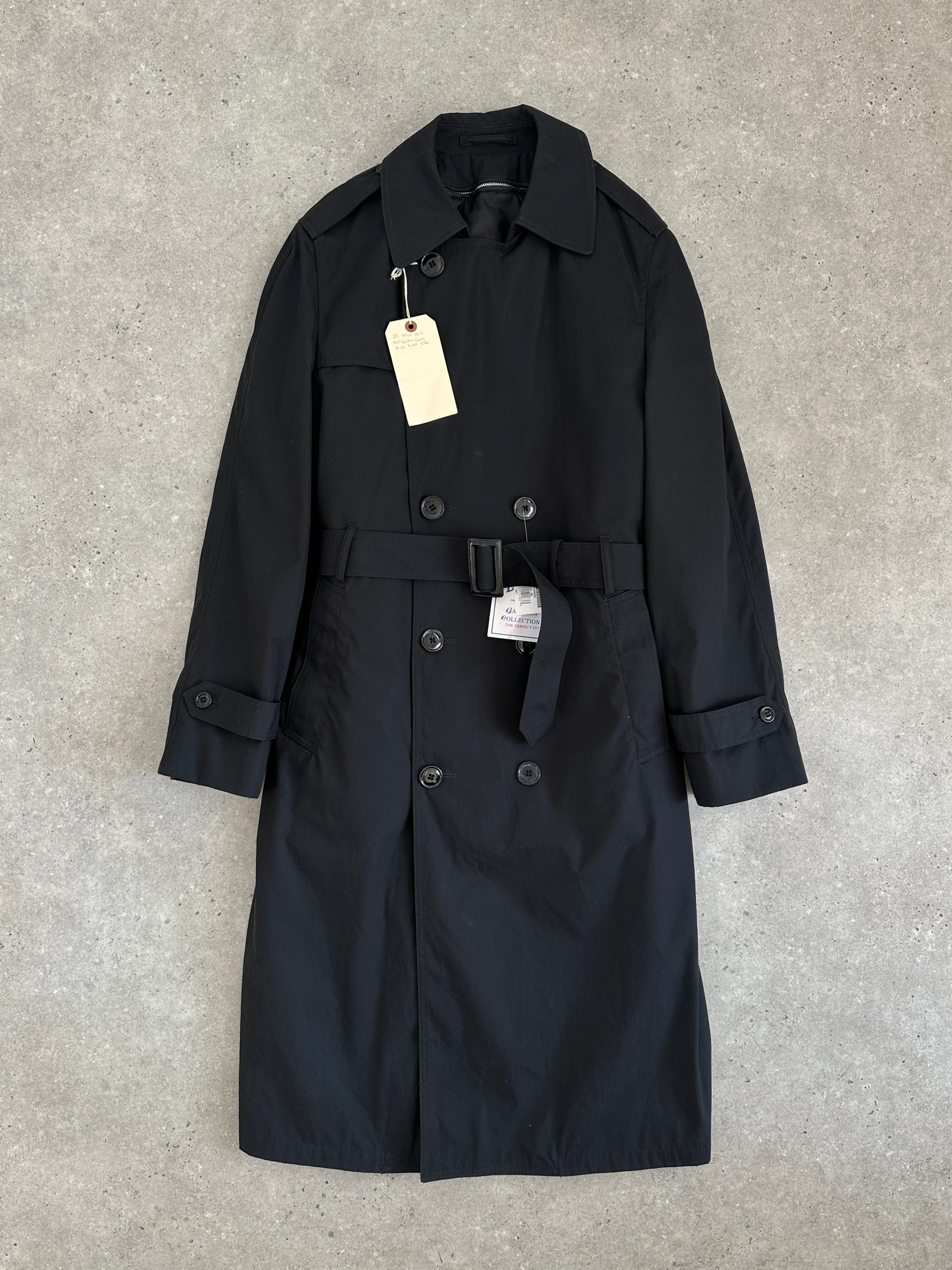 American Vintage Cotton Double Breasted Belted Trench Coat - XL - SYLK