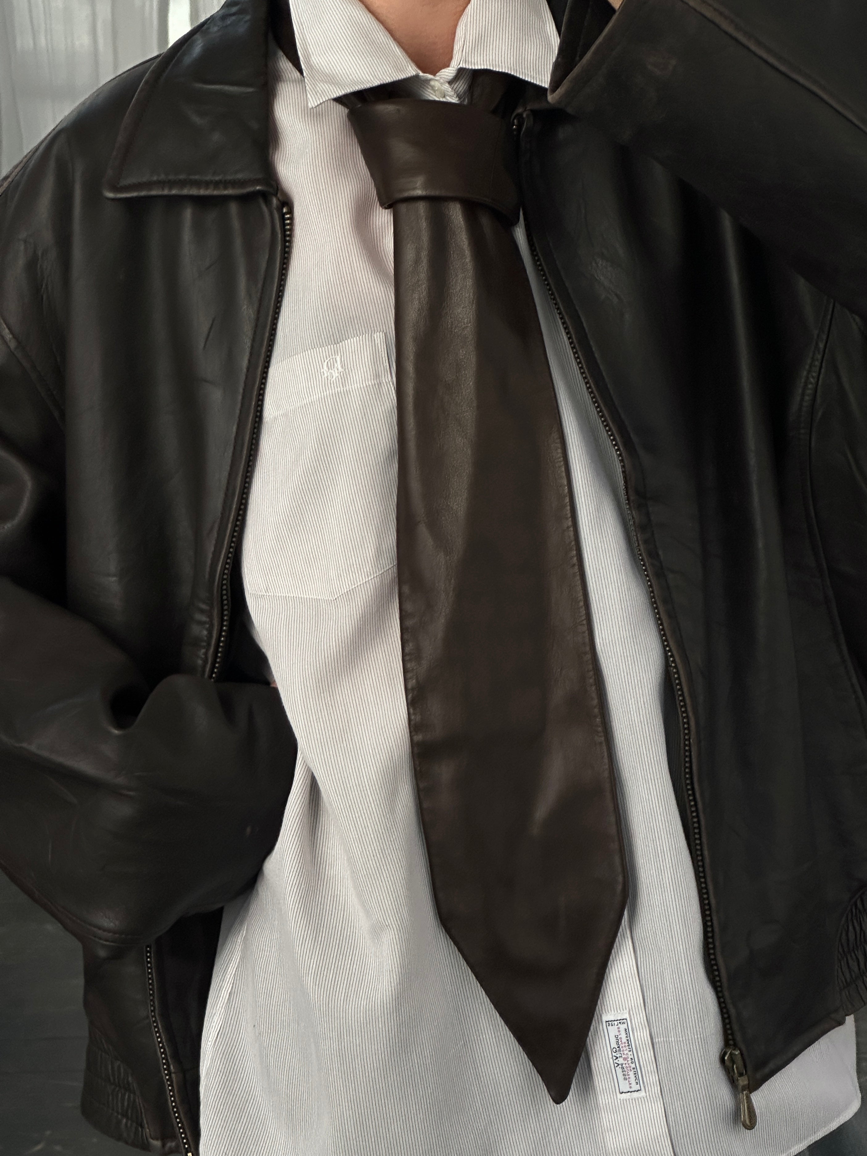 London Fog 1990s Distressed Leather Jacket - L - SYLK