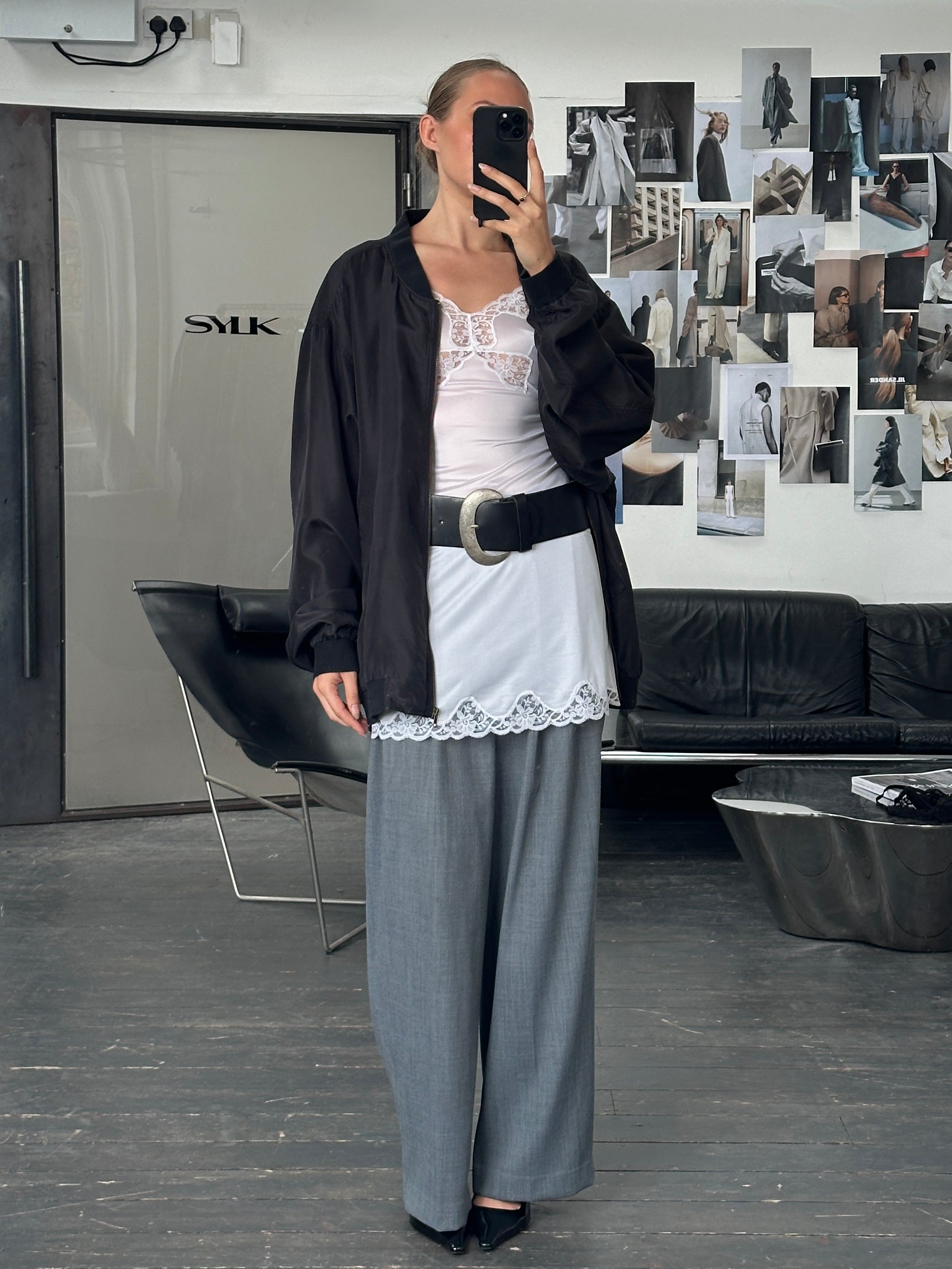 Vintage 1990s Lace Sheer Mini Slip Dress - XS - SYLK