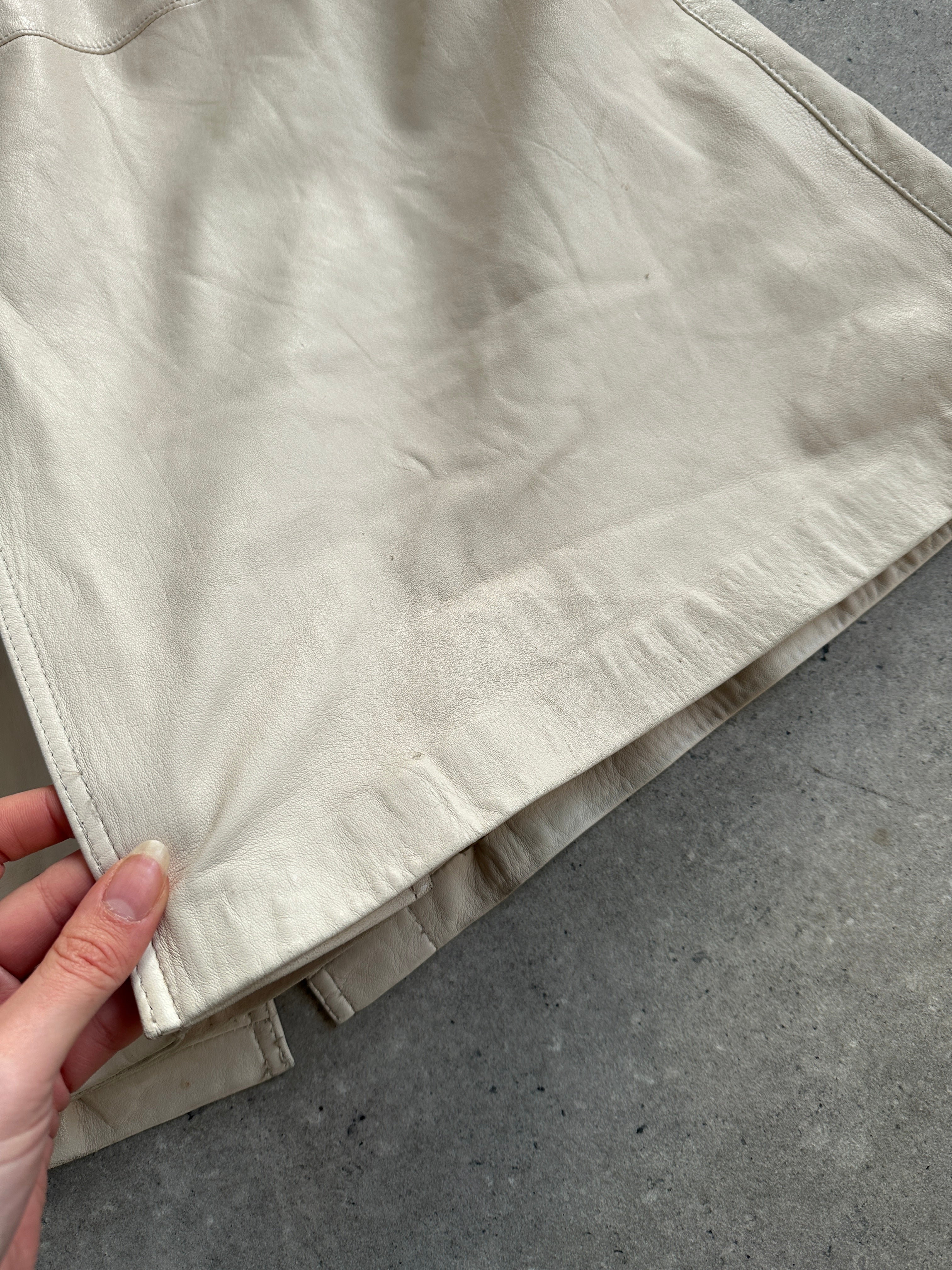 Vintage Belted Leather Trench Coat - M/L - SYLK